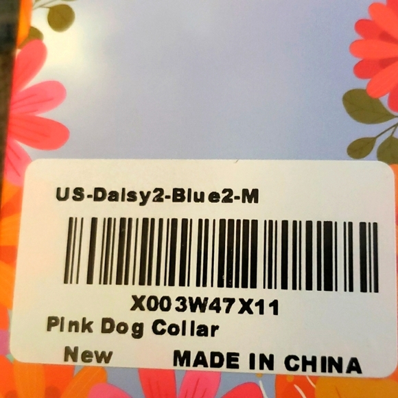 Daisy Blue Dog Collar with Removable Bow - Picture 7 of 8